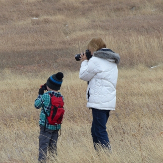 With My Photographer Grandson in Boulder, Colorado