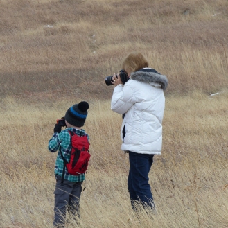 With My Photographer Grandson in Boulder, Colorado